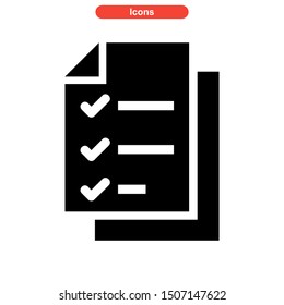 task list icon isolated sign symbol vector illustration - high quality black style vector icons
