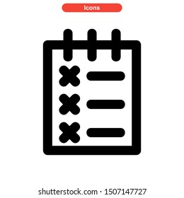 task list icon isolated sign symbol vector illustration - high quality black style vector icons

