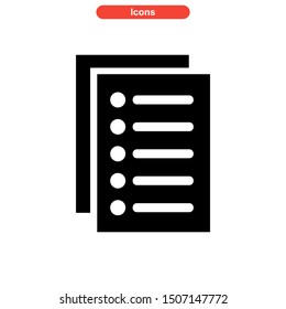 task list icon isolated sign symbol vector illustration - high quality black style vector icons
