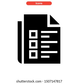 task list icon isolated sign symbol vector illustration - high quality black style vector icons
