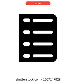 task list icon isolated sign symbol vector illustration - high quality black style vector icons
