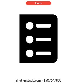 task list icon isolated sign symbol vector illustration - high quality black style vector icons
