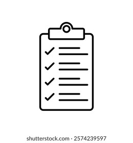 Task list icon linear logo isolated