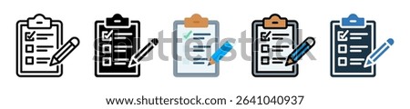Task List Icon Multiple Style Vector Illustration