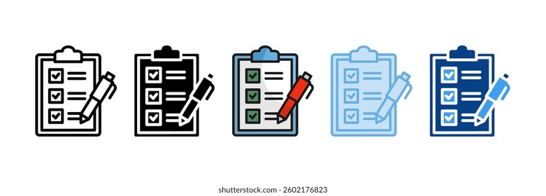 Task List Icon Set Multiple Style Collection