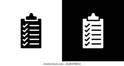 Task list icon in solid flat trendy design style.