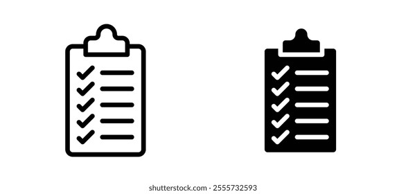 Task list icon symbol collection on white background.