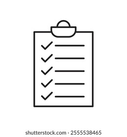 Task list icon vector isolated on white background.
