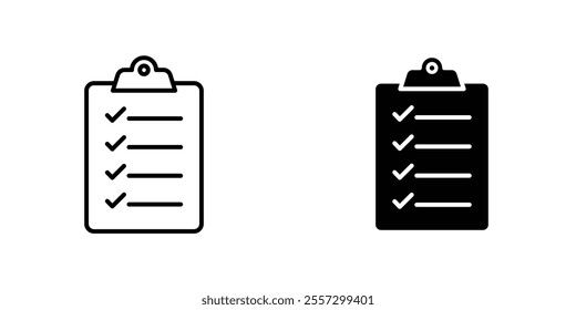 Task list Icon vector. liner and flat style icons set.