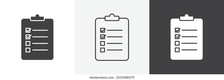 Task list icon vector set for ui designs