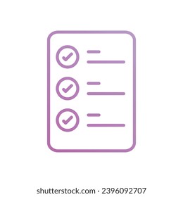 task list icon with white background vector stock illustration