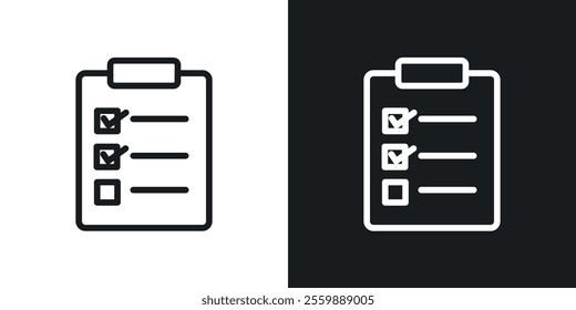 Task list icons. vector set in black colors
