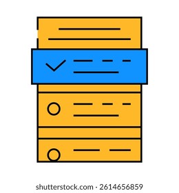 task list line icon vector. task list sign. isolated symbol illustration