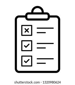 Task list line vector icon 