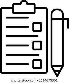 Task List Line Vector Icon Design