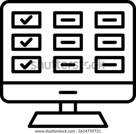 Task List Line Vector Icon Design