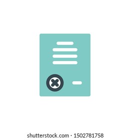 Task List, paper, wrong paper icon vector. Flat icon illustration 