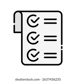 Task List Vector with Checklist Design. Organized to-do items, productivity planner illustration, time management concept.