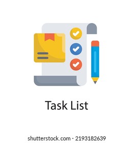 Task List vector flat Icon Design illustration. Miscellaneous Symbol on White background EPS 10 File