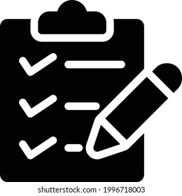 task list vector glyph flat icon