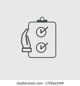 Task list vector icon illustration sign