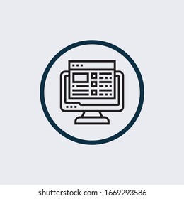 Task list vector icon on white background. Flat vector task list icon symbol sign from modern user interface collection for mobile concept and web apps design.