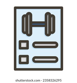 Task List Vector Thick Line Filled Colors Icon For Personal And Commercial Use.
