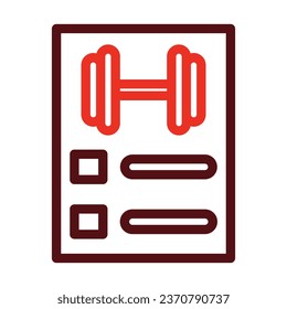 Task List Vector Thick Line Two Color Icons For Personal And Commercial Use.
