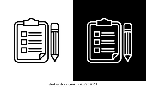 Design do Conjunto de Ícones Brancos da Lista de Tarefas