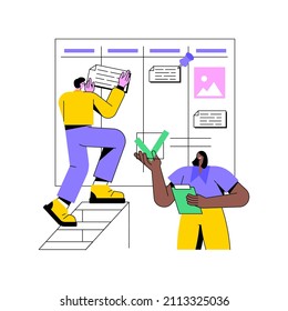 Task management abstract concept vector illustration. Project manager tool, business software, productivity online platform, task management application, progress tracking abstract metaphor.