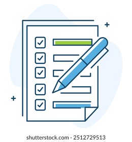 Task Management Checklist Vector Icon Symbol, to-do, list, planning, project, organization, workflow, productivity, checkbox, agenda, schedule

