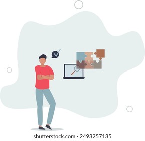 Task management and complex organizing or arranging work .Effective arrangement and productive planning strategy.flat design.illustration with people.