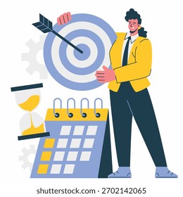Gestión de tareas centrada en plazos importantes y finalización de tareas para lograr una mejor ilustración del rendimiento