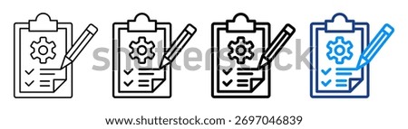 Task Management Icon Different Outline Collection Set