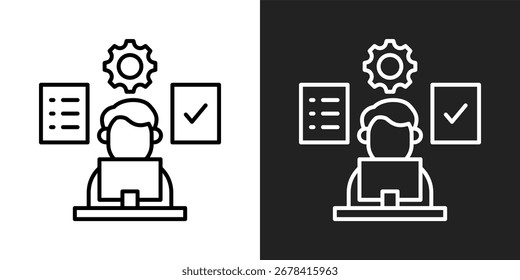 Task Management icon of a flat style vector