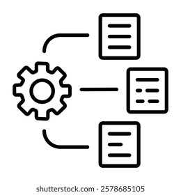 Task management icon in linear style 