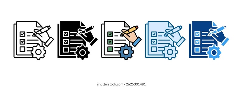 Task Management Icon Set Multiple Style Collection