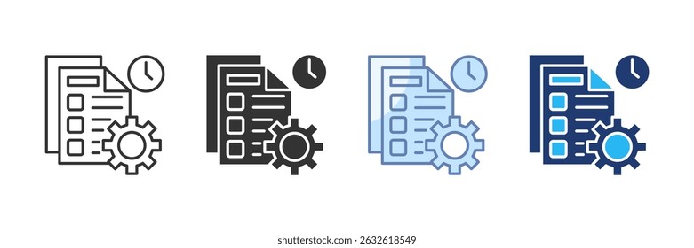 Task Management Icon Set Multiple Style Collection
