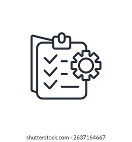 task management icon. vector.Editable stroke.linear style sign for use web design,logo.Symbol illustration.