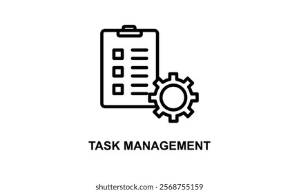 Task Management Isolated Vector, Icon Or Logo Sign Symbol Illustration