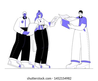 Task management - modern flat design style colorful illustration