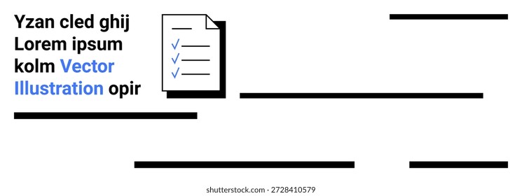 Aufgabenmanagement, Produktivitätstools, Bürodokumentation, Datenorganisation, Workflow, Planung. Ein Dokument mit Markierungen und Textzeilen. Konzepte für Aufgabenmanagement und Produktivitäts-Tools