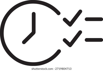 Ícone de tempo do gerenciamento de tarefas representando produtividade, programação, controle de tempo e eficiência do fluxo de trabalho.