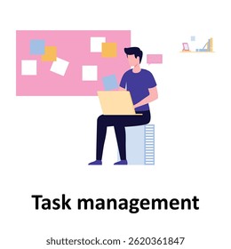 Task management Vector illustration which can easily modify or edit


