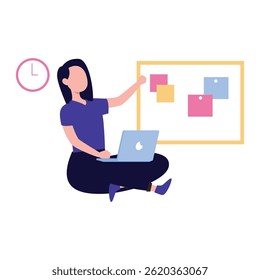 Task management Vector illustration which can easily modify or edit


