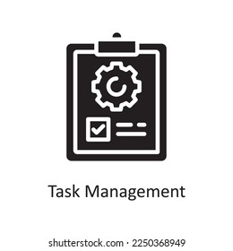 Task Management Vector Solid Icon Design illustration. Product Management Symbol on White background EPS 10 File