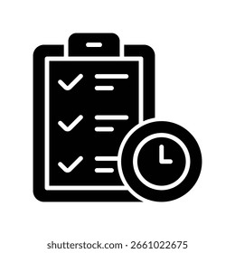 Task Management Vector for Team Productivity, To-do list icon, organized project planning and execution