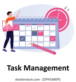Task ManagementVector Illustration Which can easily modify or edit Which can easily modify or edit
