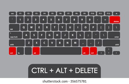 Task manager Ctrl Alt Del - Isolated Vector Illustration