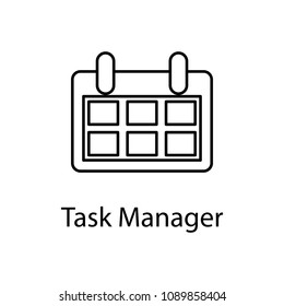 task manager icon. Element of web icon with name for mobile concept and web apps. Detailed task manager icon can be used for web and mobile. Premium icon on white background